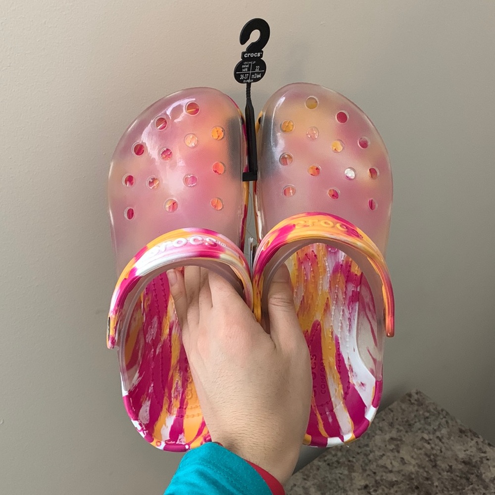Marbled Translucent Crocs - Picture 2 of 10